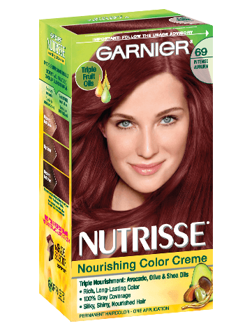 Garnier Nutrisse Nourishing Color Creme 69 - Intense Auburn (Sweet Pepper) Permanent Hair Color